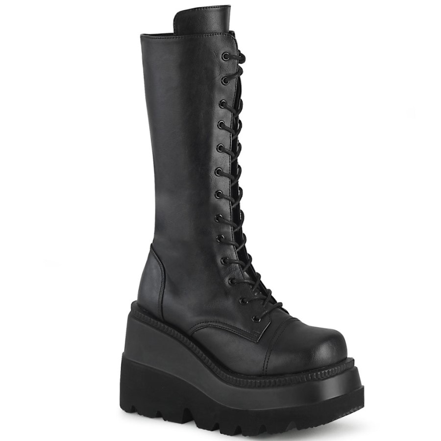 Shaker-72 Demonia Australia Black Vegan Leather