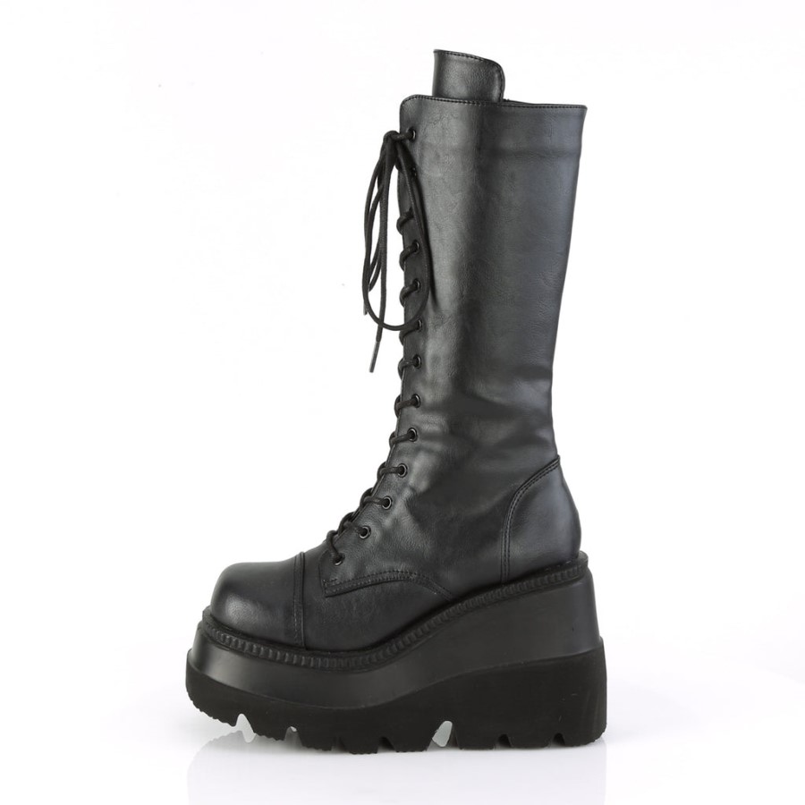 Shaker-72 Demonia Australia Black Vegan Leather