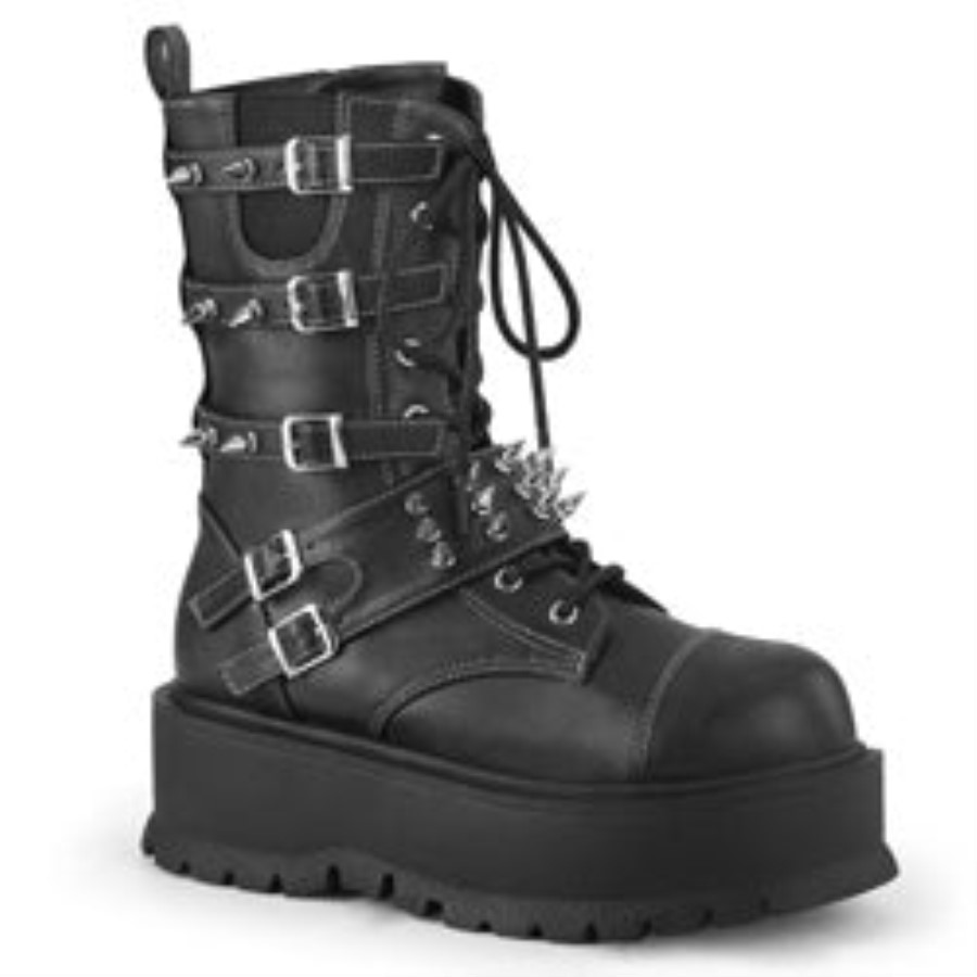 Slacker-165 Demonia Australia Black Vegan Leather