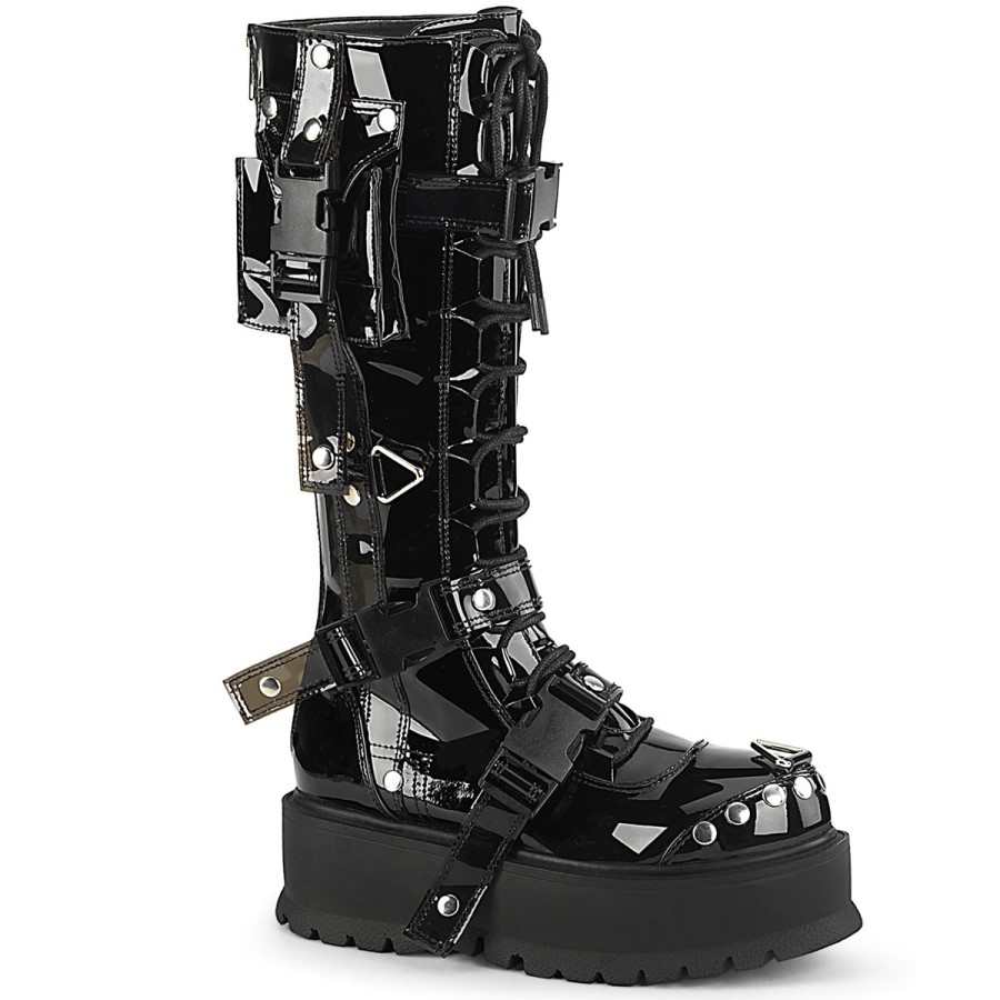 Slacker-260 Demonia Australia Black Patent