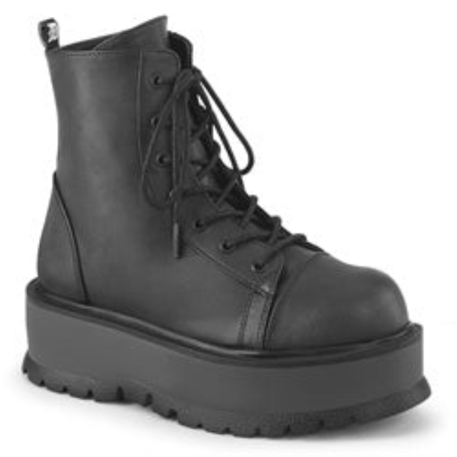 Slacker-55 Demonia Australia Black Vegan Leather