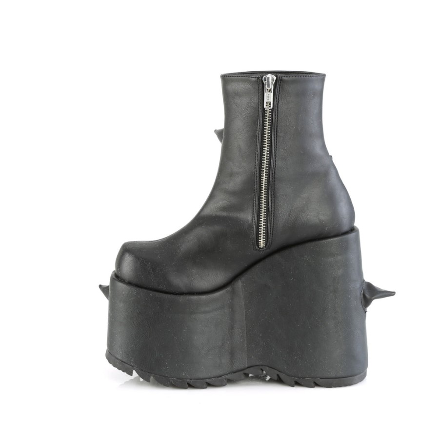 Slay-77 Black Vegan Leather Demonia Australia