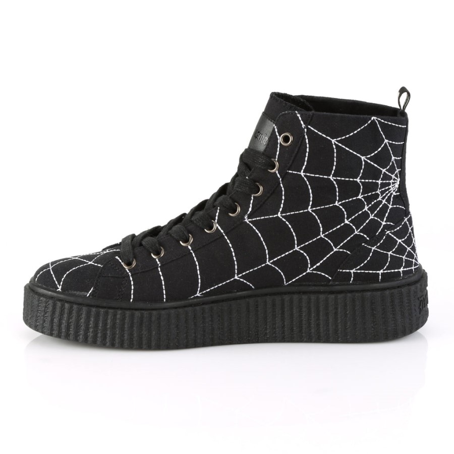 Sneeker-250 Black Canvas Demonia Australia
