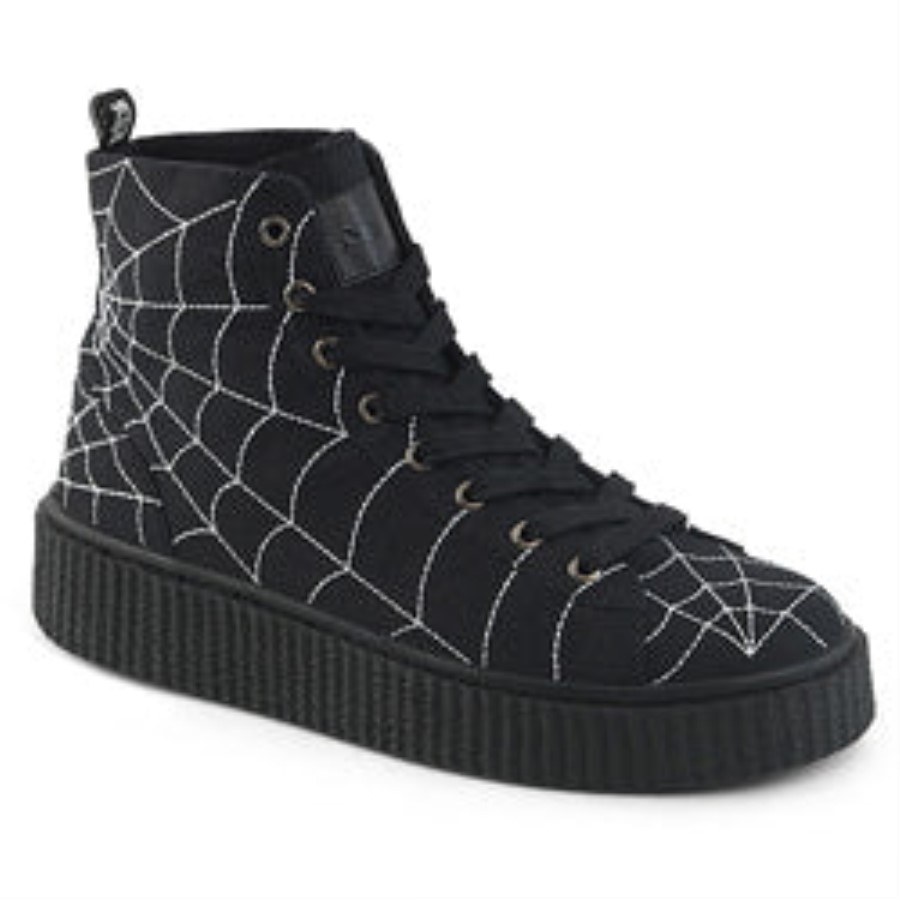 Sneeker-250 Black Canvas Demonia Australia