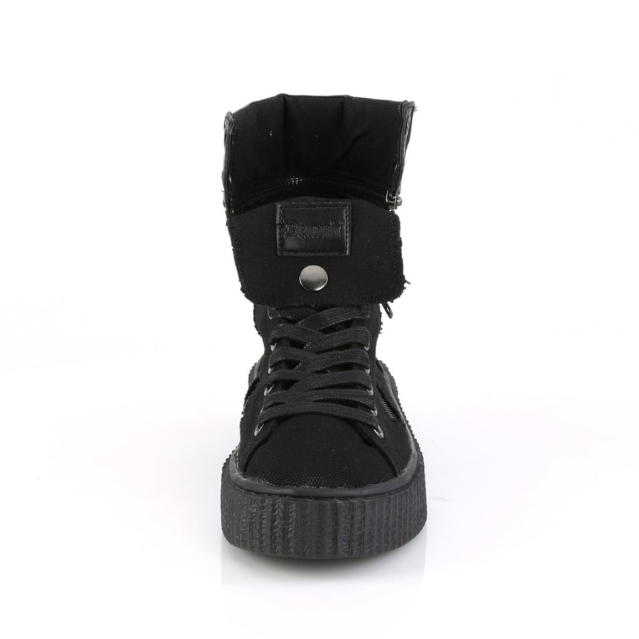 Sneeker-270 Black Canvas Demonia Australia