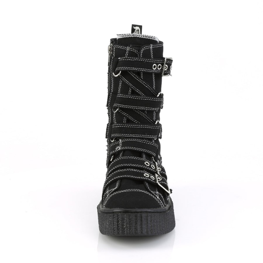 Sneeker-318 Demonia Australia Black Canvas