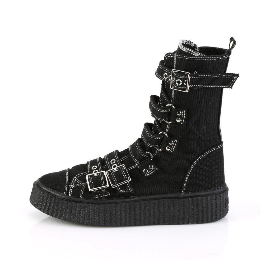 Sneeker-318 Demonia Australia Black Canvas