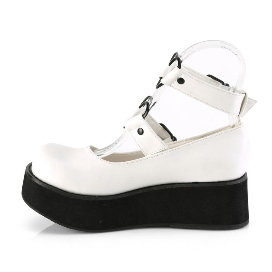 Sprite-02 White Vegan Leather Demonia Australia