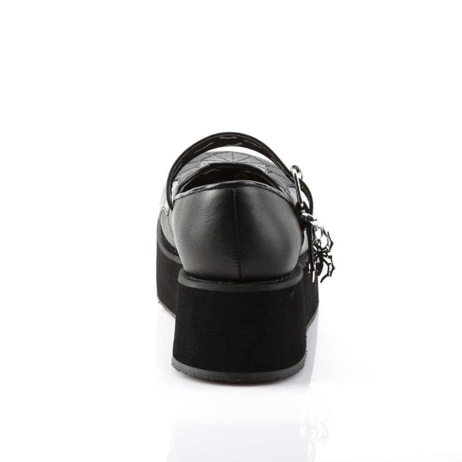 Sprite-05 Demonia Australia Black Vegan Leather-Black Patent