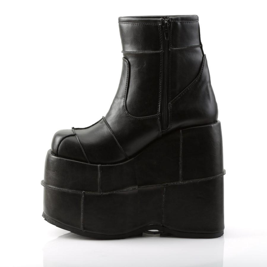 Stack-201 Black Vegan Leather Demonia Australia