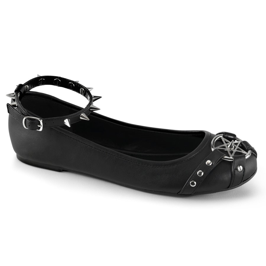 Star-23 Black Vegan Leather Demonia Australia