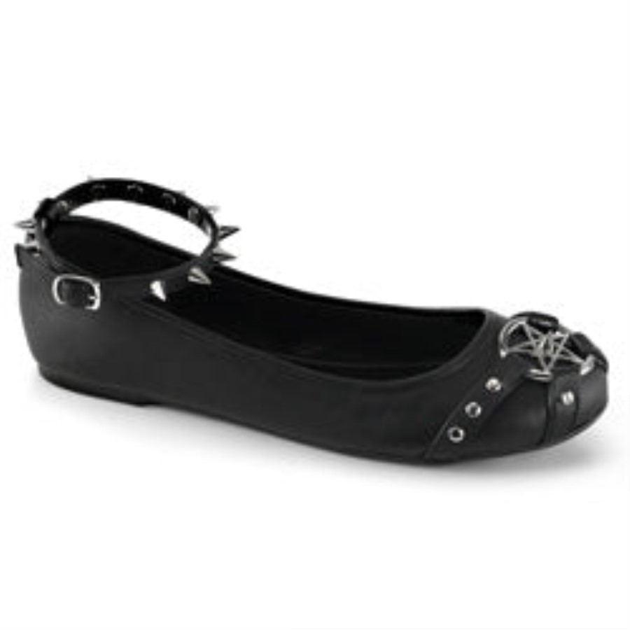 Star-23 Black Vegan Leather Demonia Australia