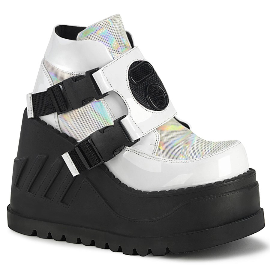 Stomp-15 Demonia Australia White Patent-Multi
