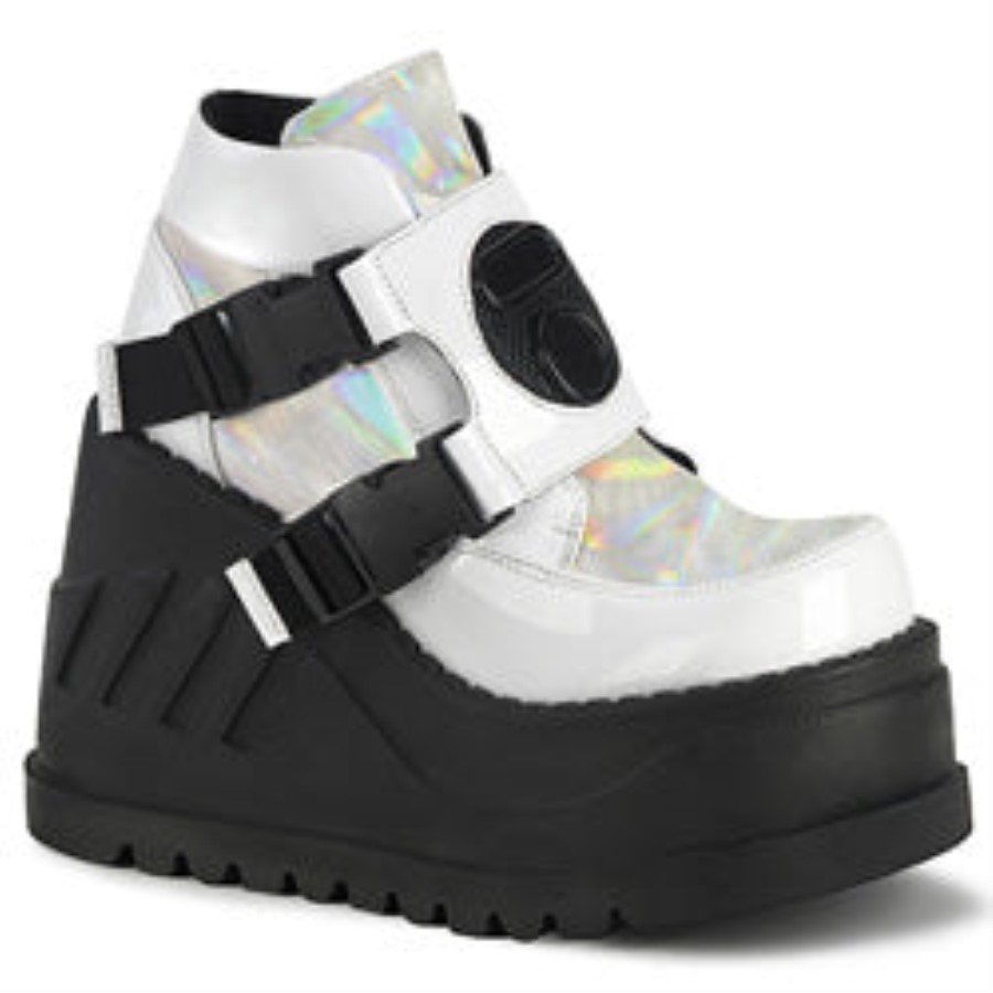 Stomp-15 Demonia Australia White Patent-Multi