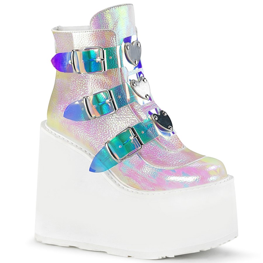 Swing-105 Demonia Australia Pearl Iridescent Vegan Leather