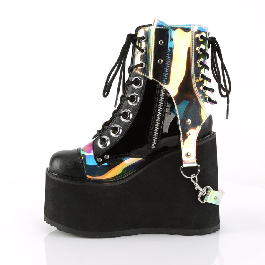 Swing-115 Demonia Australia Black Vegan Leather