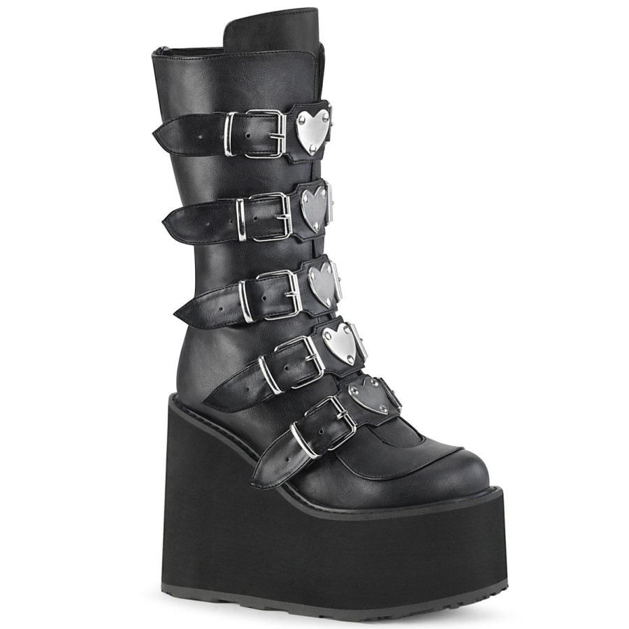 Swing-230 Black Vegan Leather Demonia Australia