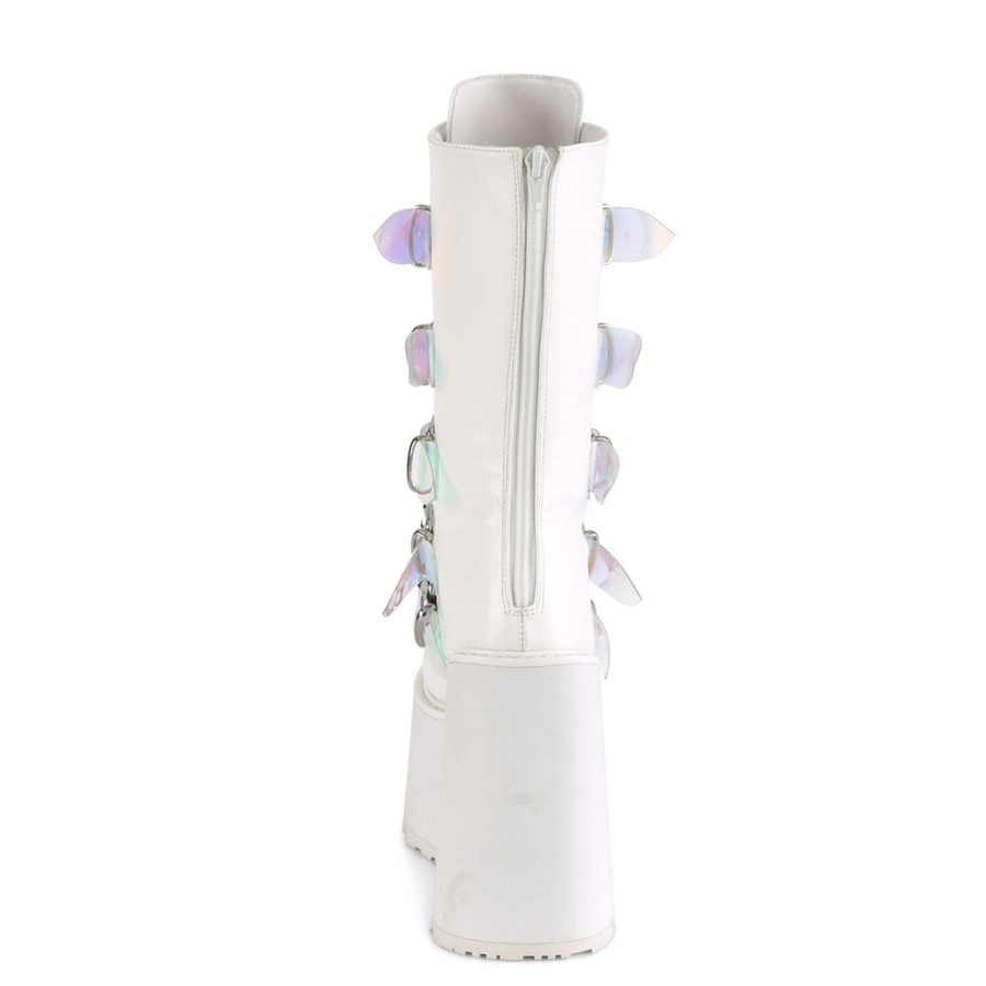 Swing-230 White Vegan Leather Demonia Australia