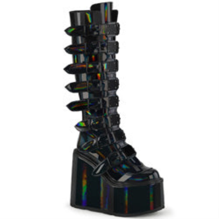 Swing-815 Demonia Australia Black Holographic Patent