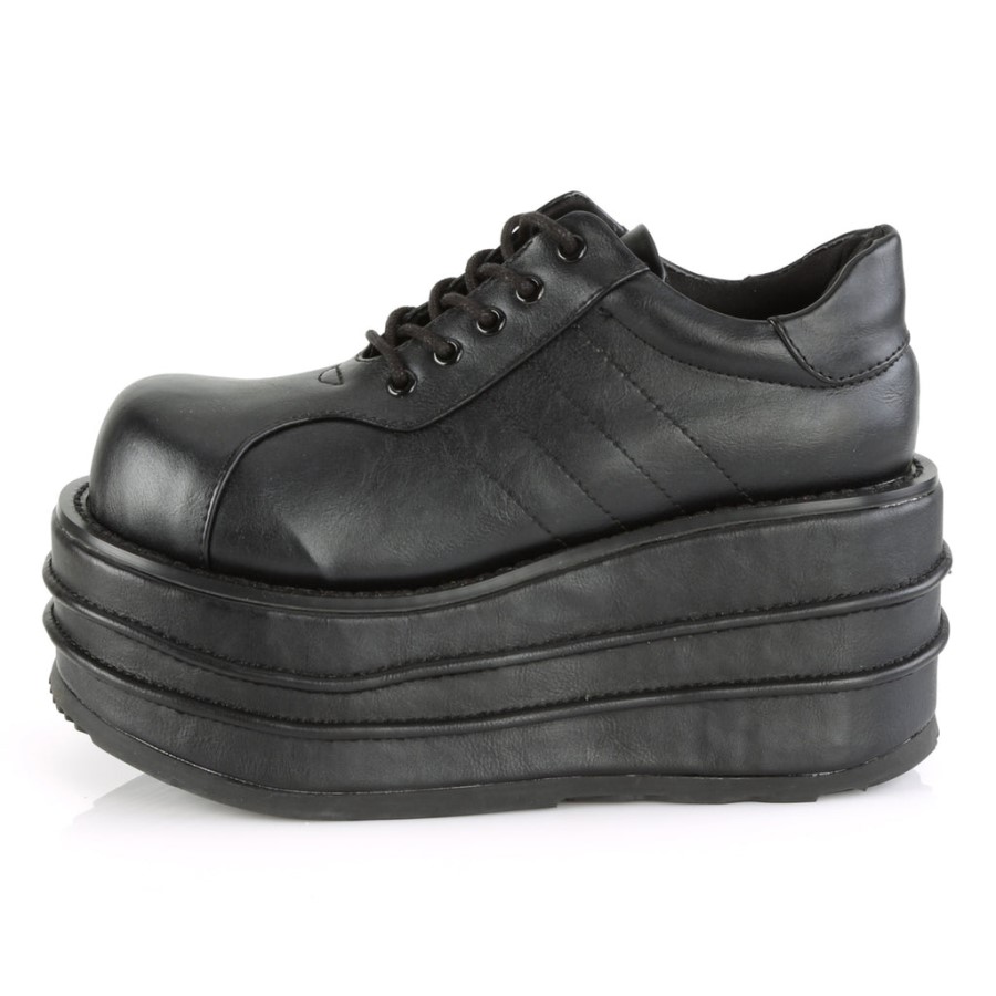 Tempo-08 Black Vegan Leather Demonia Australia