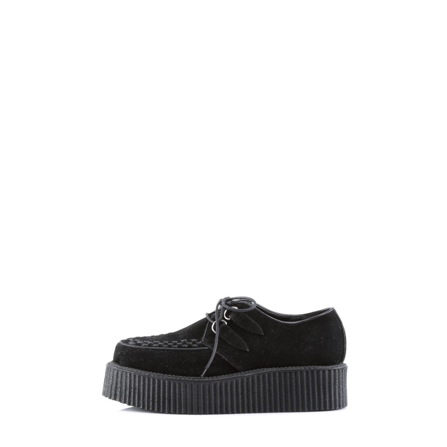 V-Creeper-502S Demonia Australia Black Vegan Suede