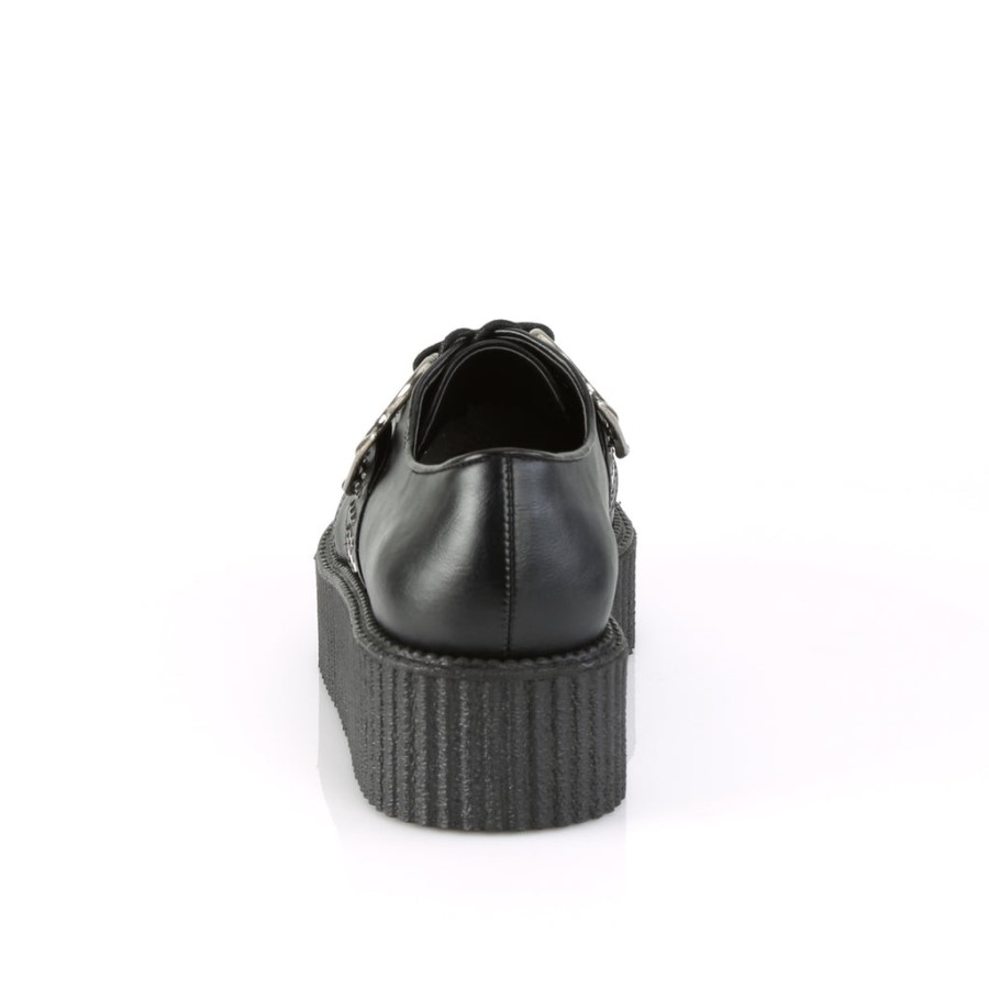 V-Creeper-516 Black Vegan Leather Demonia Australia