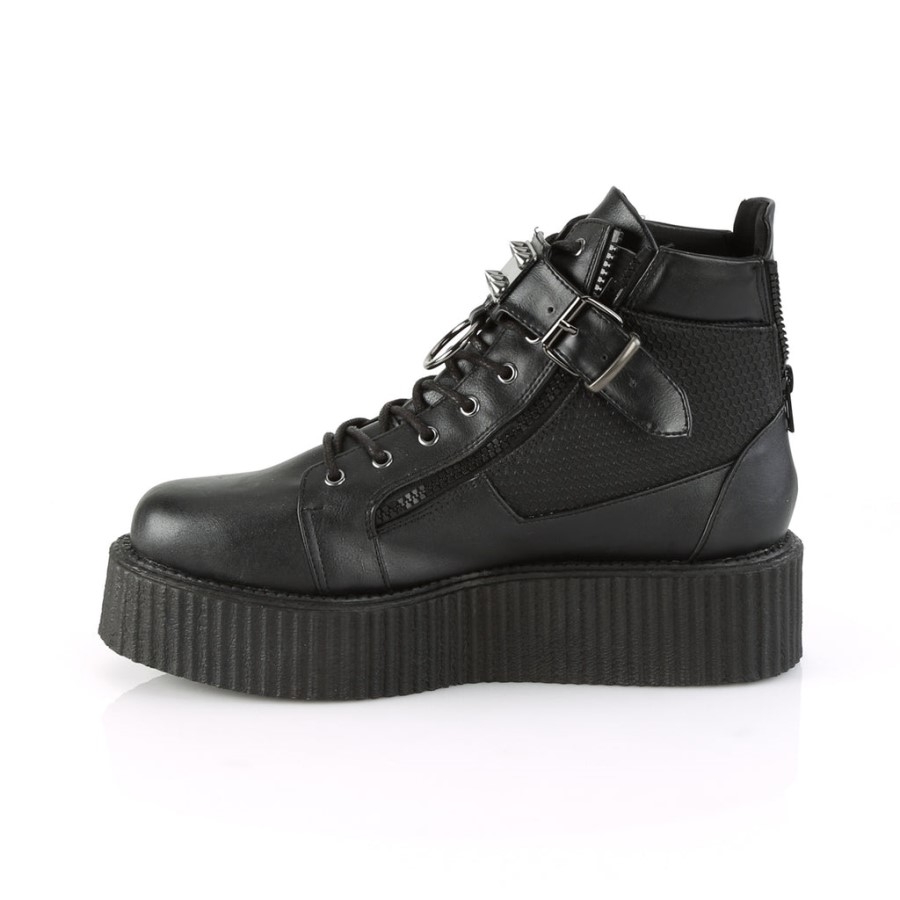 V-Creeper-566 Demonia Australia Black Vegan Leather