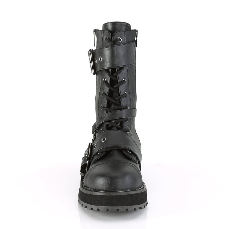 Valor-220 Black Vegan Leather Demonia Australia