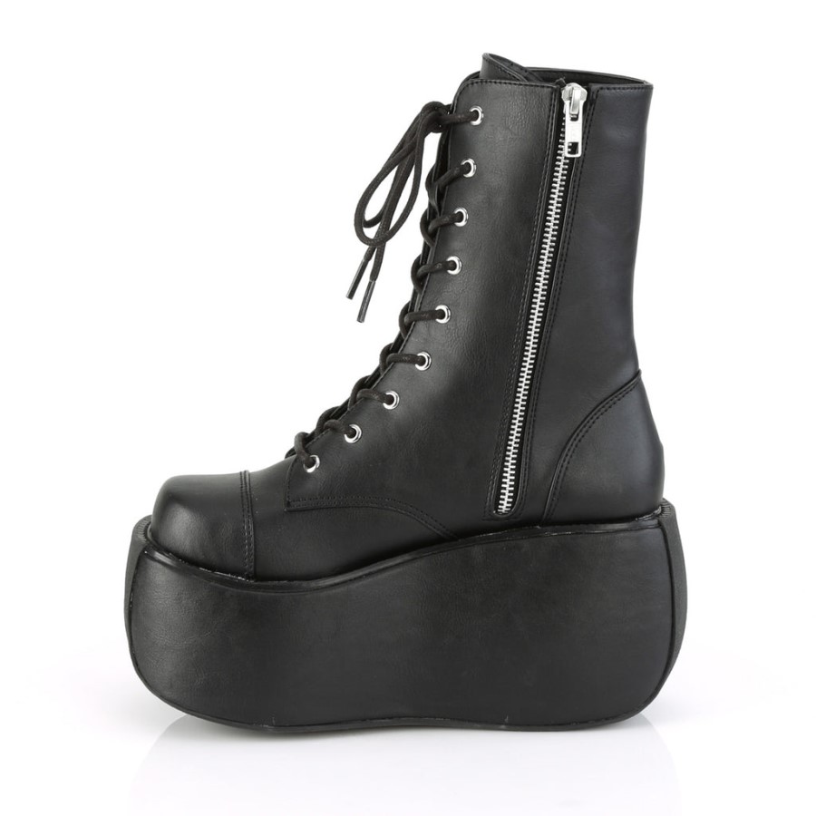 Violet-120 Black Vegan Leather Demonia Australia