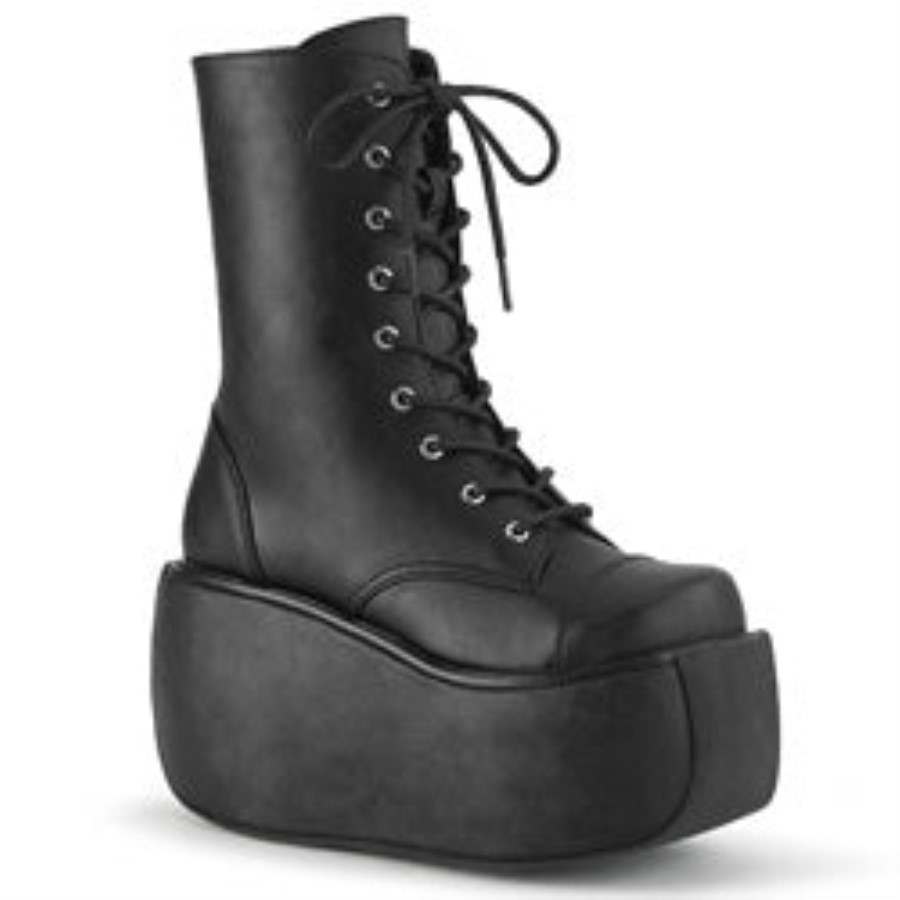 Violet-120 Black Vegan Leather Demonia Australia