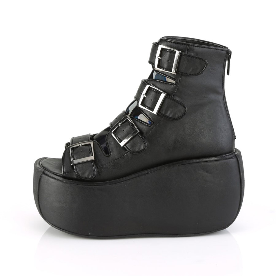 Violet-150 Demonia Australia Black Vegan Leather-Hologram