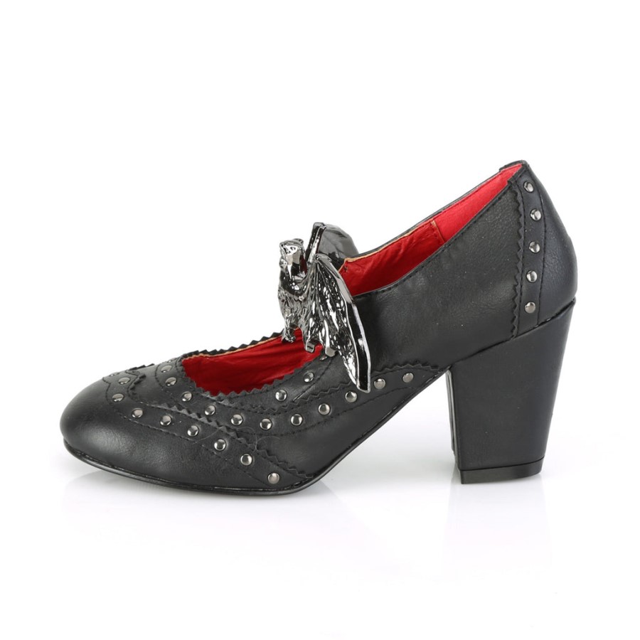 Vivika-32 Black Vegan Leather Demonia Australia