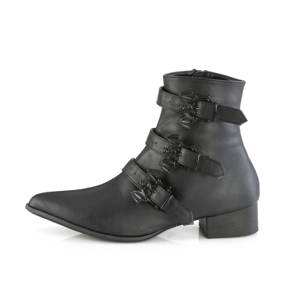 Warlock-50-B Demonia Australia Black Vegan Leather