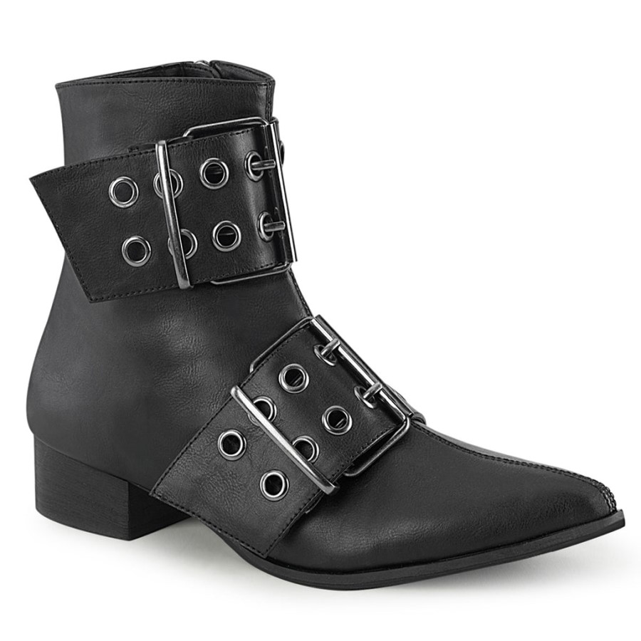 Warlock-55 Demonia Australia Black Vegan Leather