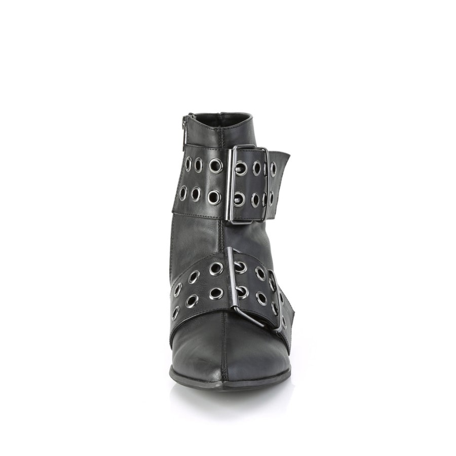 Warlock-55 Demonia Australia Black Vegan Leather