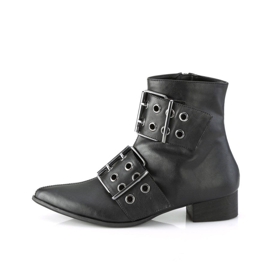 Warlock-55 Demonia Australia Black Vegan Leather
