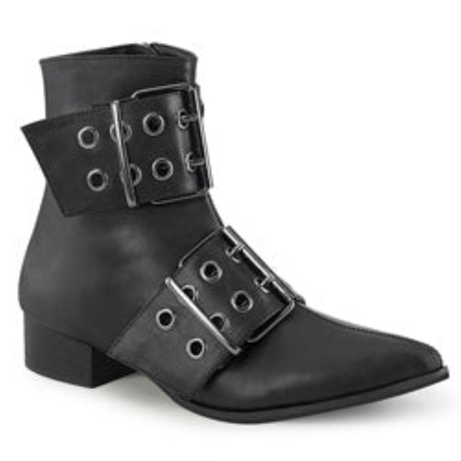 Warlock-55 Demonia Australia Black Vegan Leather