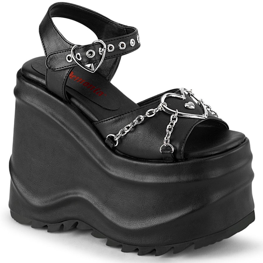 Wave-09 Demonia Australia Black Vegan Leather