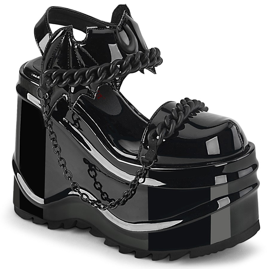 Wave-20 Black Patent Demonia Australia