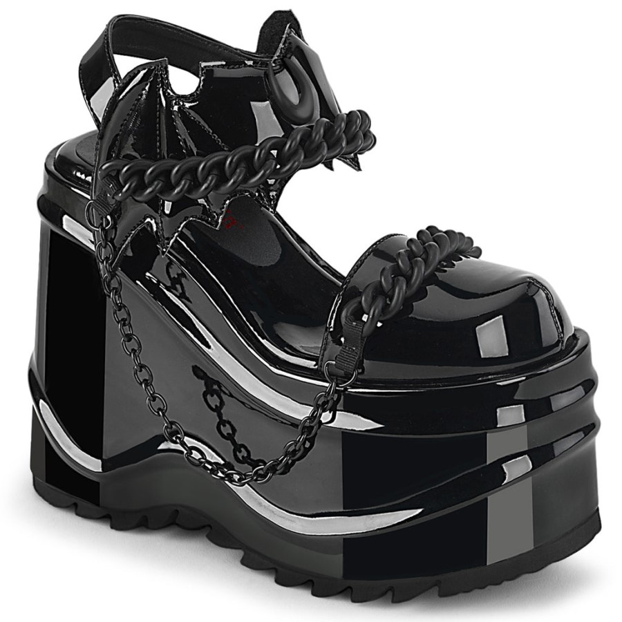Wave-20 Black Patent Demonia Australia