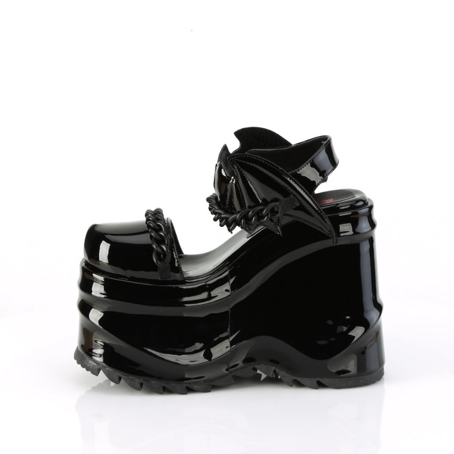 Wave-20 Black Patent Demonia Australia