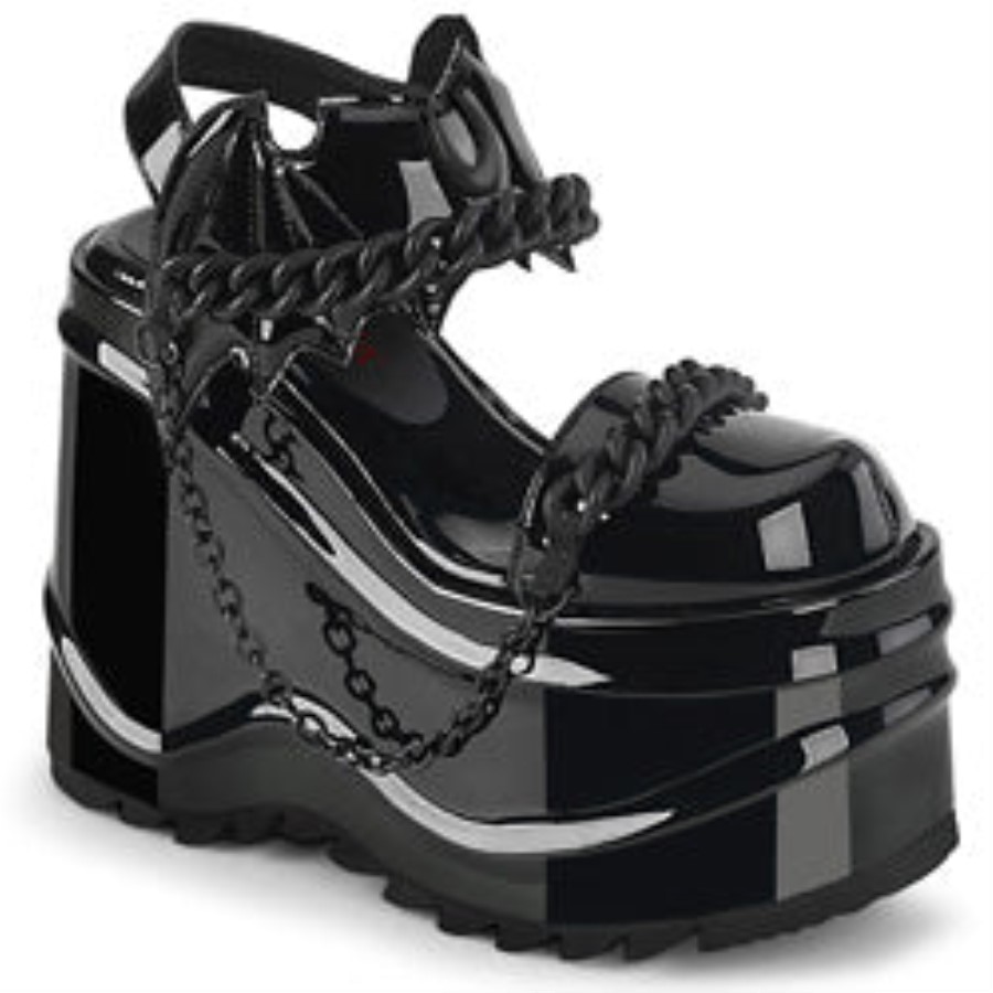 Wave-20 Black Patent Demonia Australia